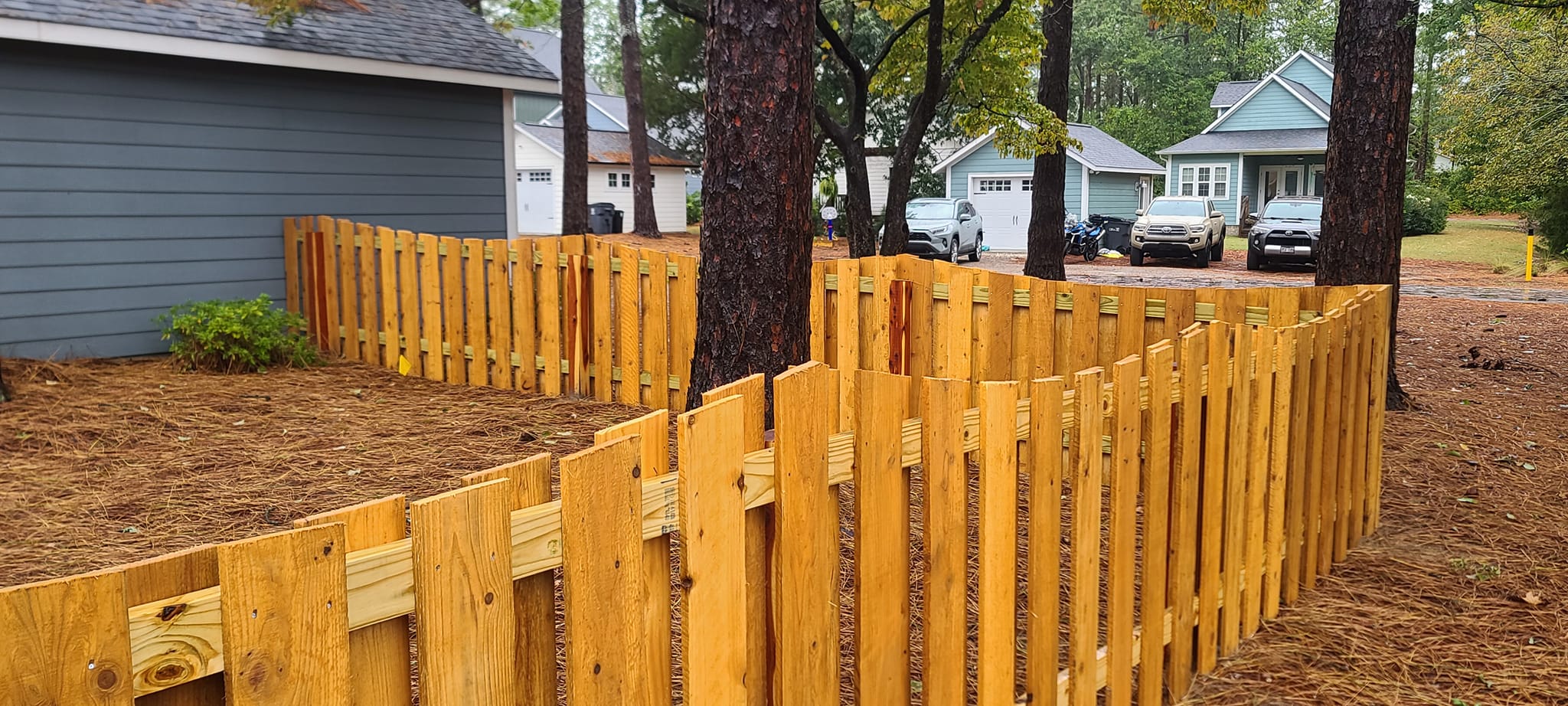 short wood fence
